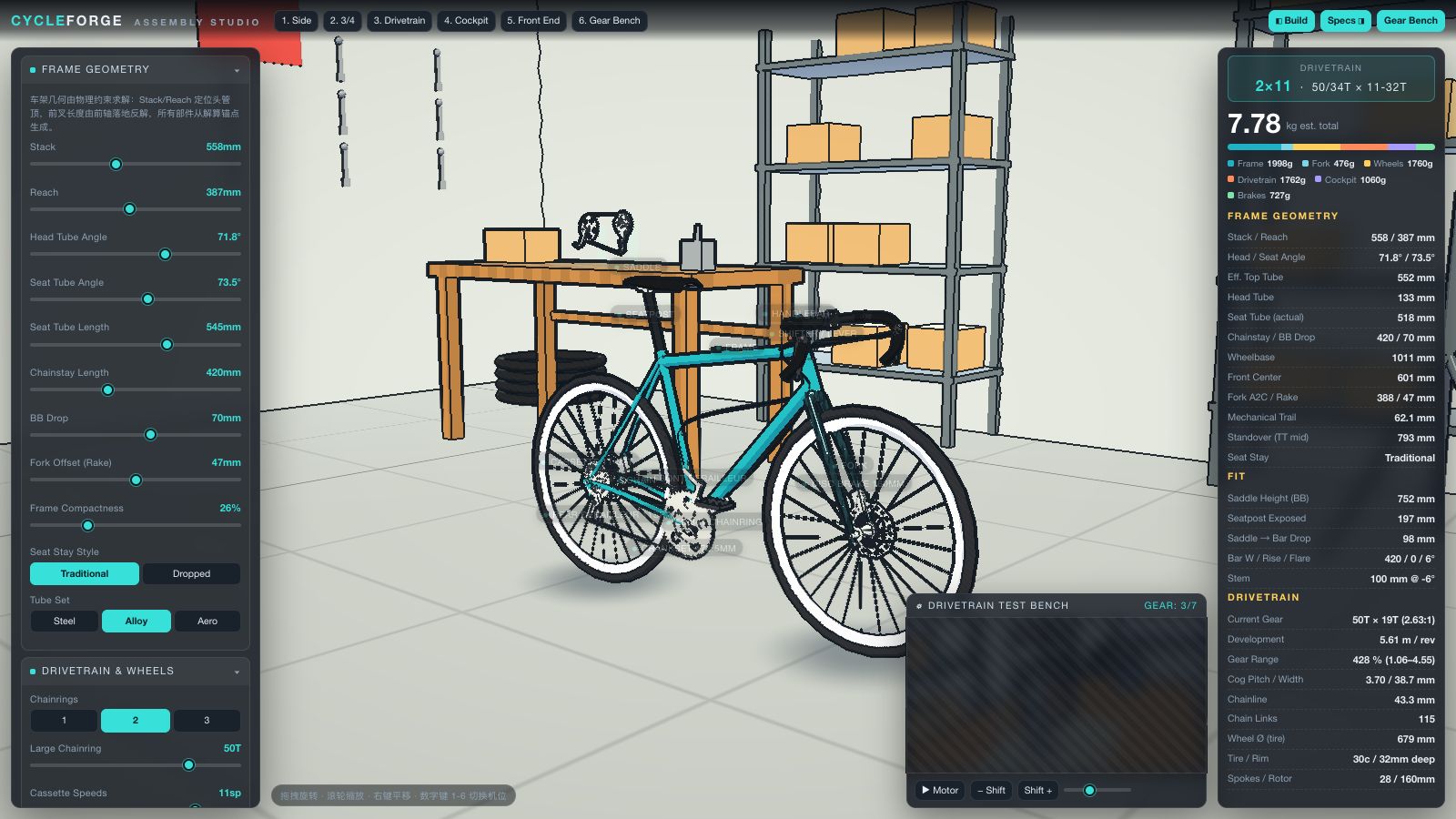 Play CYCLE FORGE — Custom Bicycle Builder & Assembly Simulator - Free Simulation game online
