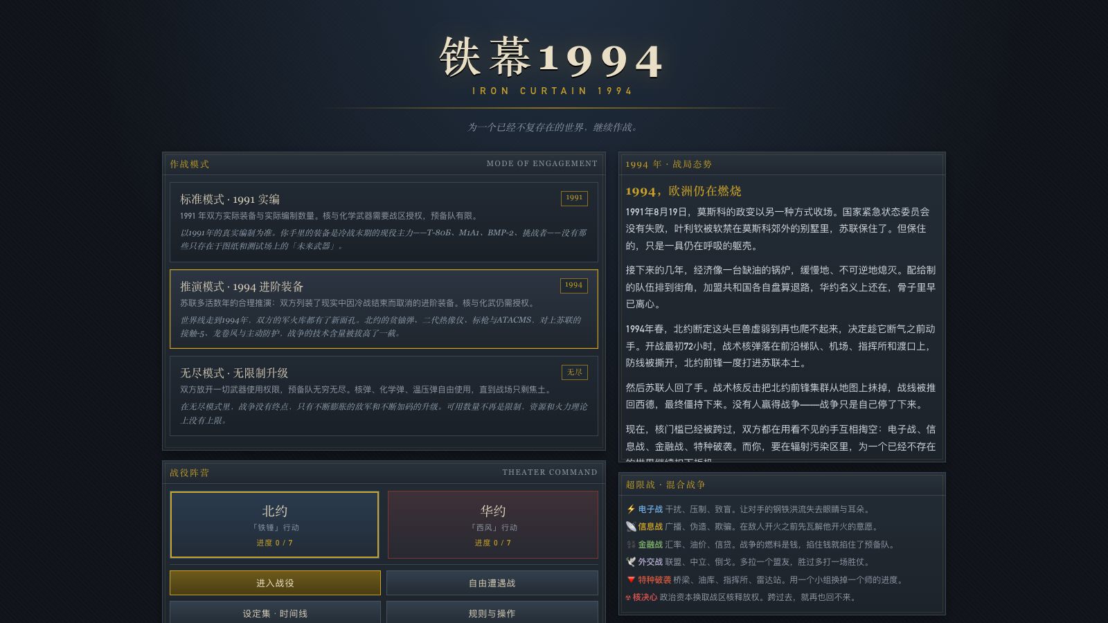 Play 铁幕1994 · IRON CURTAIN 1994 - Free Adventure game online