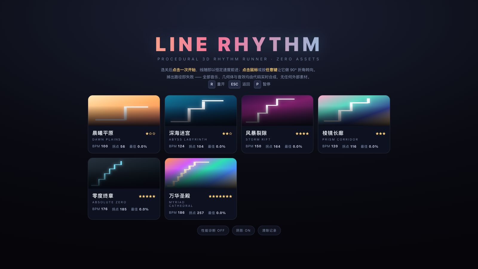 Play LINE RHYTHM · 跳舞的线 - Free Adventure game online