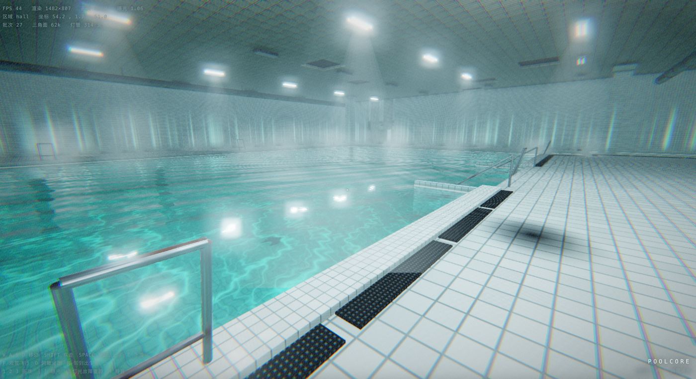 Play POOLCORE · 阈限泳池 WebGL - Free Adventure game online
