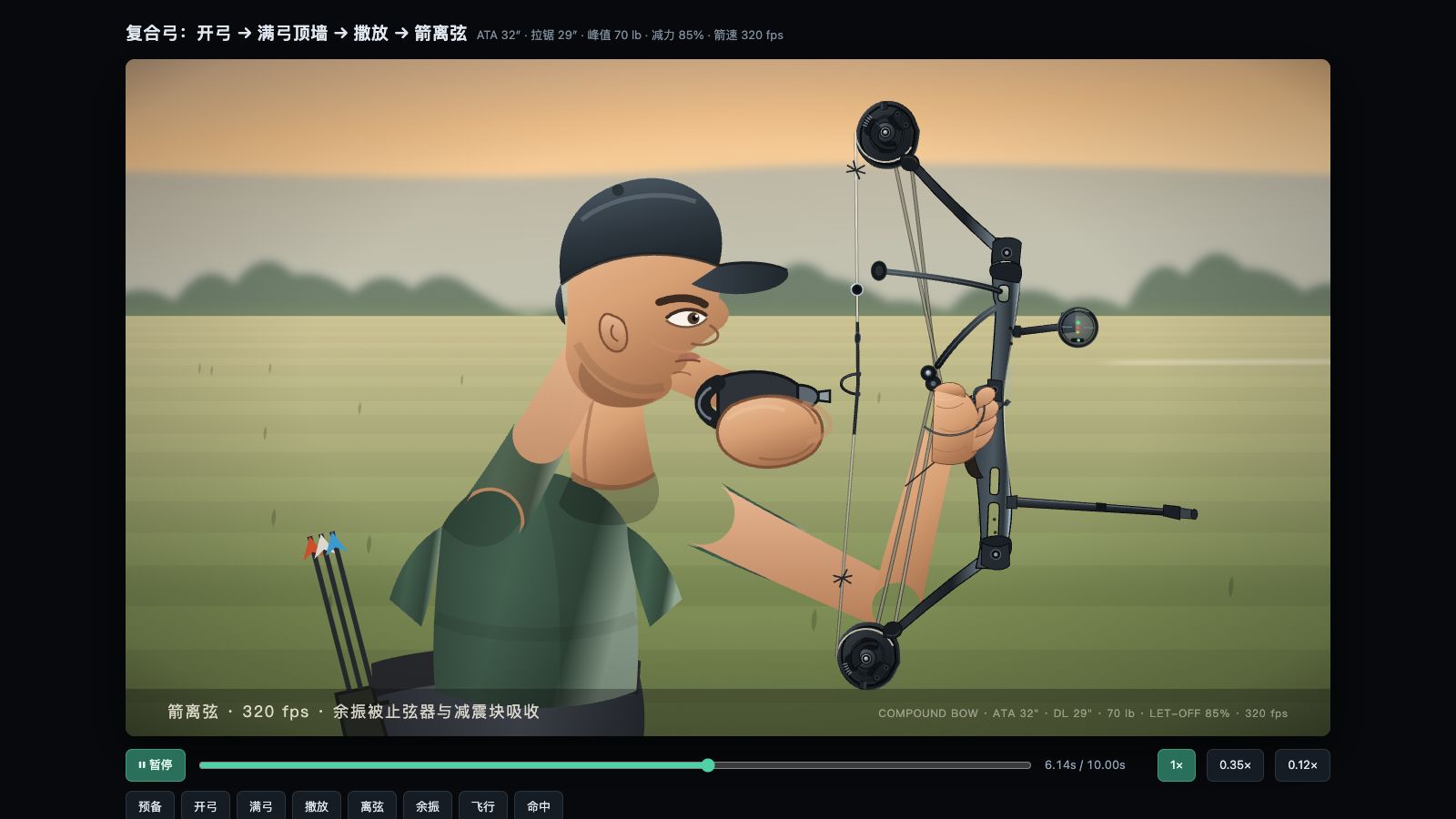 Play 复合弓 · 开弓与撒放特写 - Free Simulation game online