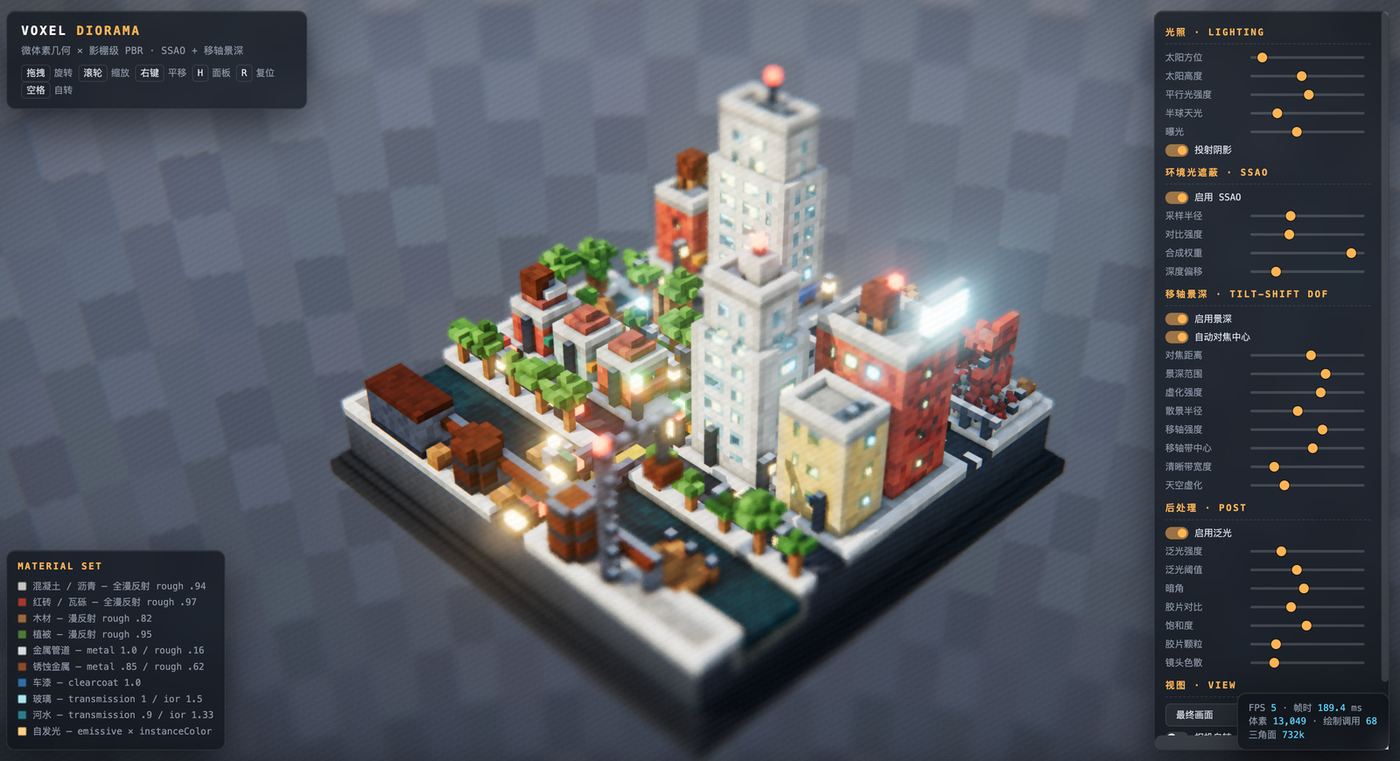 Play VOXEL DIORAMA · Teardown 风格微体素沙盘 - Free Simulation game online